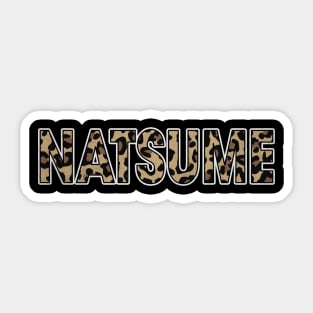 Awesome Proud Name Natsume Pattern Retro Anime Sticker